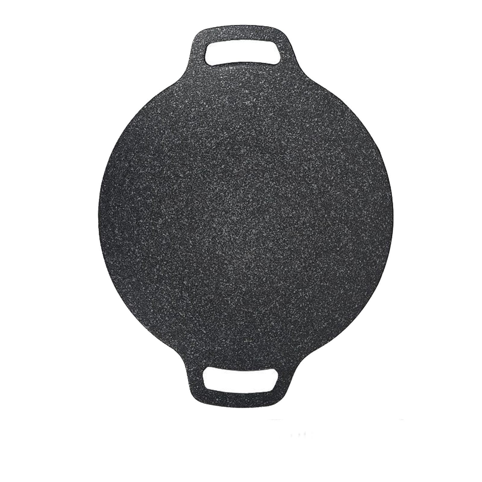 Feltree 9.4 Inch Multi-Griddle Grill Pan with Removable Legs, Pre-Seasoned Cast Iron BBQ Griddle for Indoor Outdoor Cooking