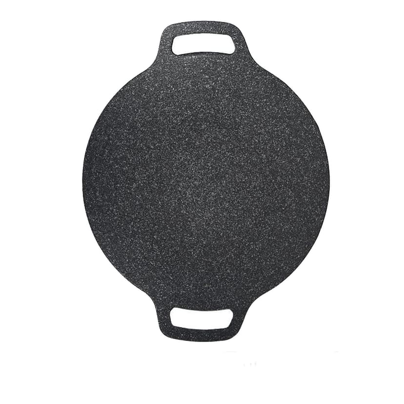 Feltree 9.4 Inch Multi-Griddle Grill Pan with Removable Legs, Pre-Seasoned Cast Iron BBQ Griddle for Indoor Outdoor Cooking