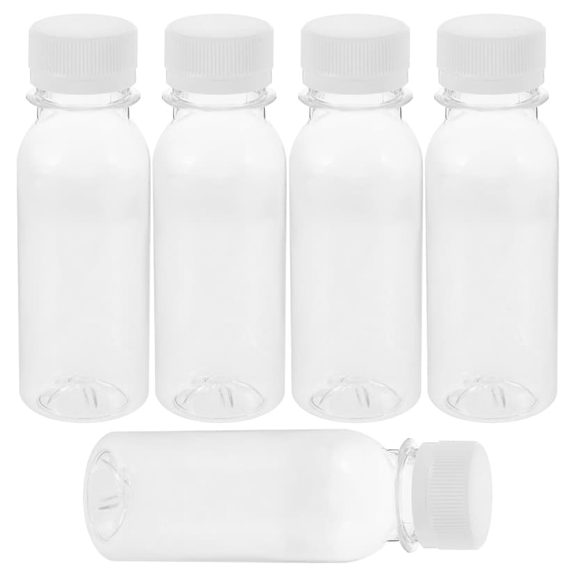 BESTYASH 5Pcs Transparent Milk Bottle Storage Dustproof For Daily Use Adults