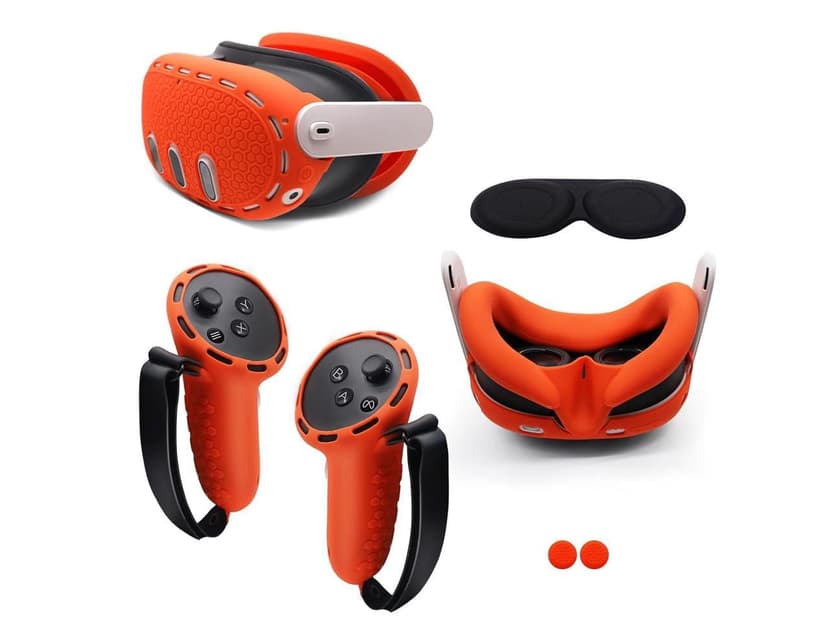 Accessories for Meta Quest 3, 5 in 1 Silicone Protective Case Set for Oculus Quest 3, VR Protective Case Set, Controller Grip Cover, VR Shell Cover, Face Cover,Joystick Caps and More