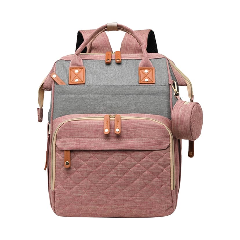 Diaper Bag Backpack, Large Capacity Baby Nappy Bag with Stroller Buckle & Small Bag, Water Resistant Multi-Pocket Mommy Bag with USB Charging Port Muti-Function Travel Backpack for Mom & Dad