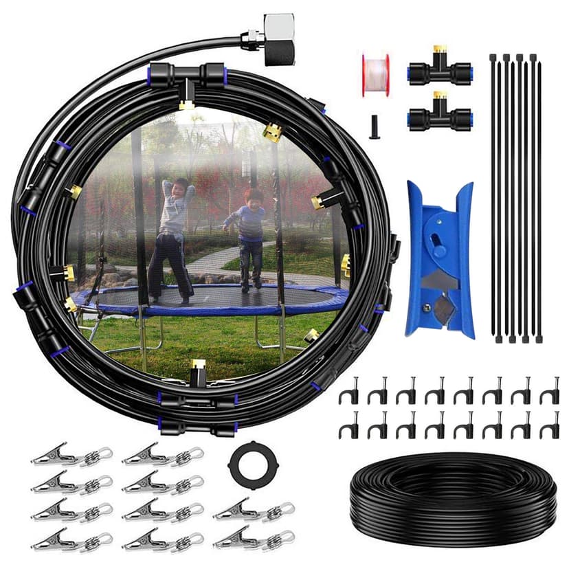 Kyusrd Summer Outdoor Patio Deals!Low Pressure Quick Plug Atomization Suit Outdoor Trampoline Sprinkler System