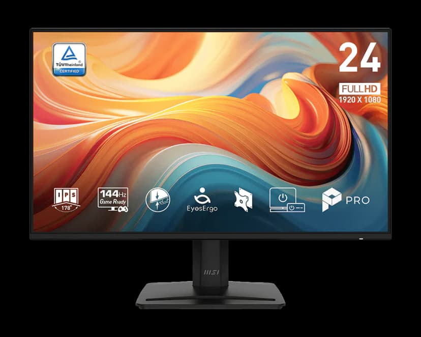 MSI 24" 1920 x 1080 (FHD) 144Hz 1ms (MPRT) / 4ms (GTG) IPS Monitor Tilt adjustable (PRO MP242 E14A)