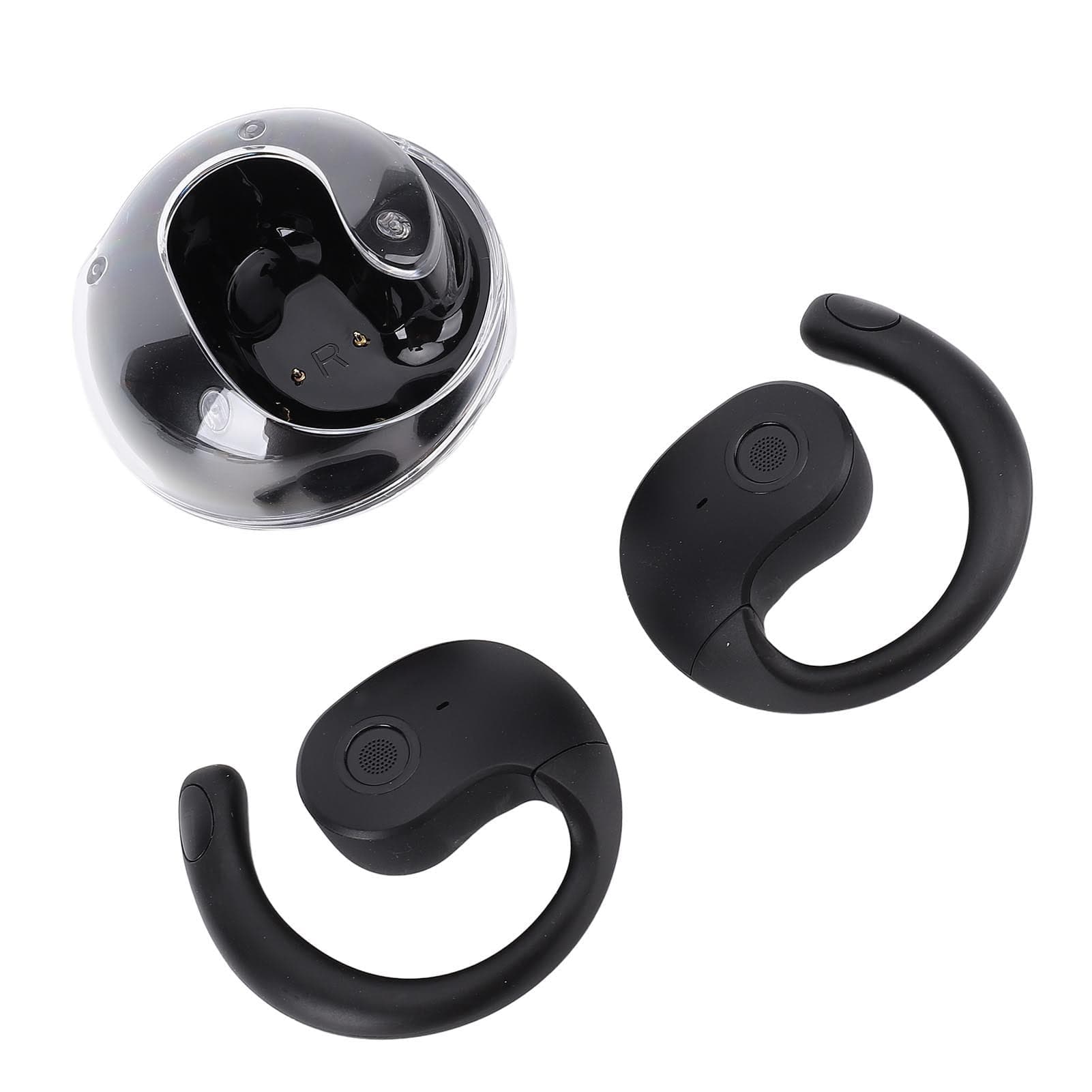 Language Translation Earphone, Al Translation Earbuds Ear Hook 140 Languages Simultaneous Interpretation for Learning ,Black,Beige,Purple