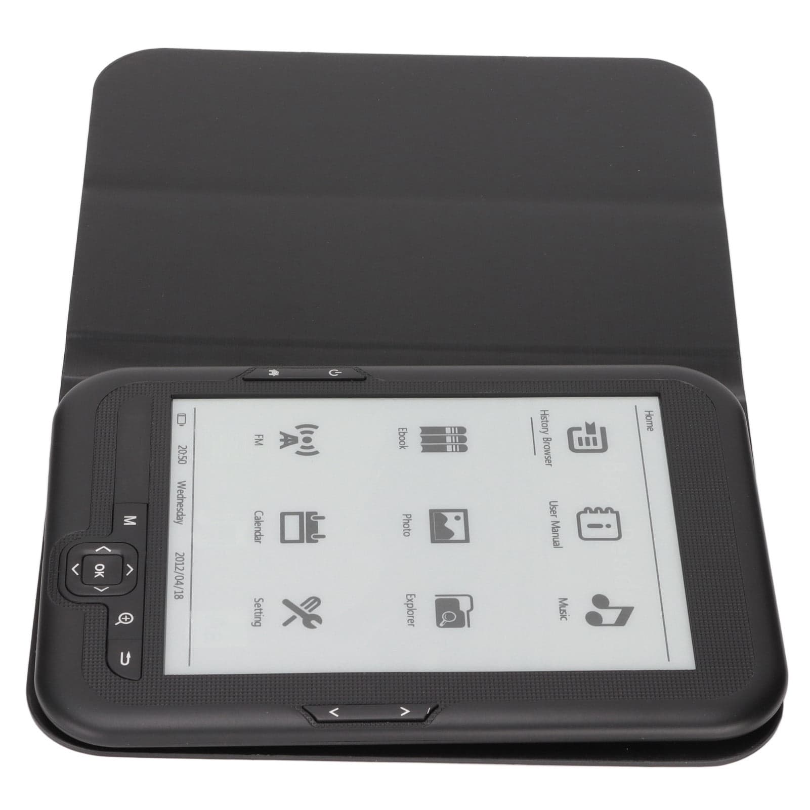 E Reader Black 6in HD Ink Screen Eye E Reader E Book Support Music Playback
