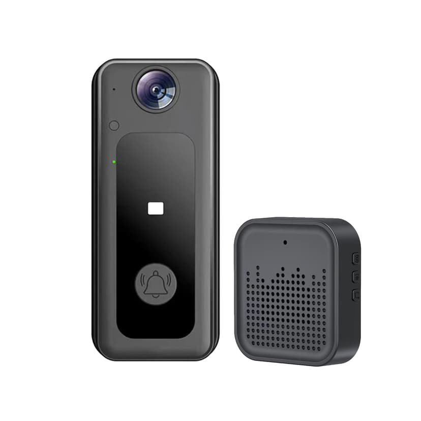 Riwcyla WIFI Doorbell Wireless Door Bell Cam with 125° Wide Angle Visual Indoor Chime Smart Video Doorbell HD Video Cloud Storage 2,Way Talk Voice Changer