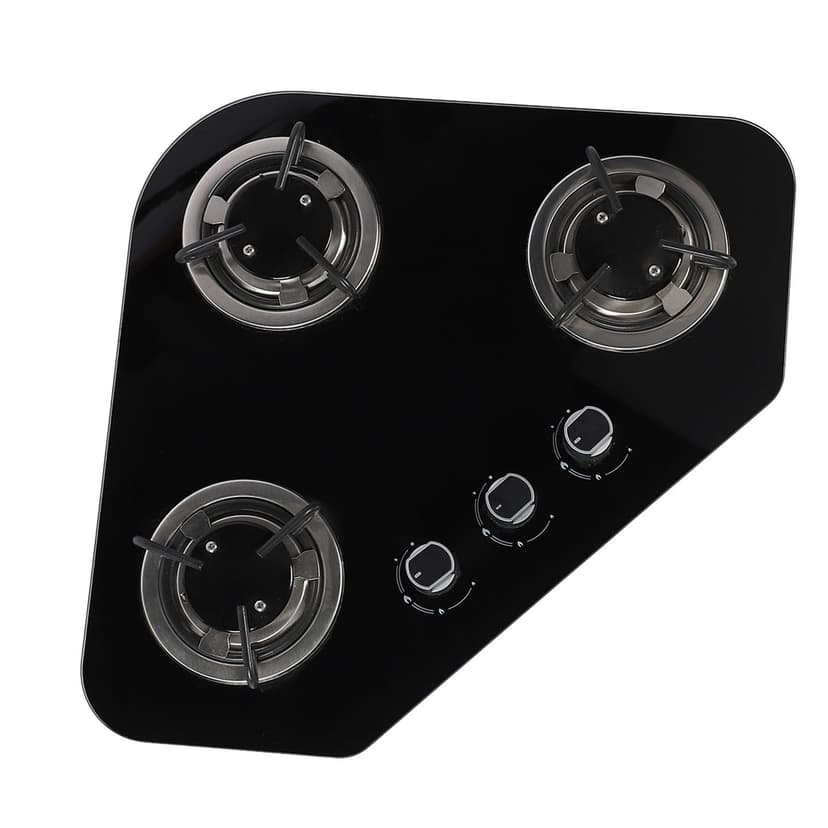 Gas Stove Cooktop, Tempered Glass Gas Cooktop Easy To Clean for Caravan for RV