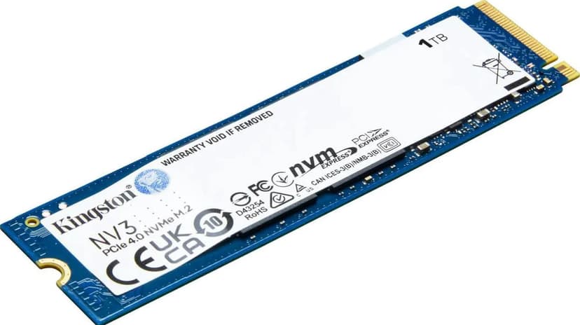 Kingston NV3 1TB M.2 2280 NVMe SSD PCIe 4.0 Gen 4x4 Up to 6000 MB/s SNV3S/1000G