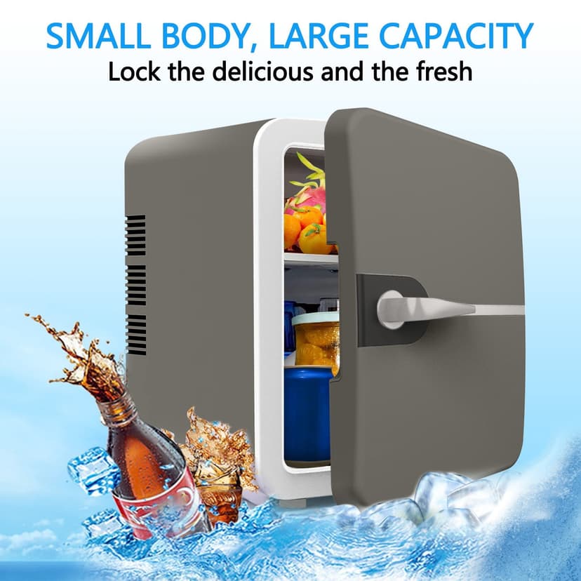 Antqov 6L Car Refrigerator Mini Refrigerator Small Refrigerator Mini Car Refrigerator Car Home Beauty Refrigerator