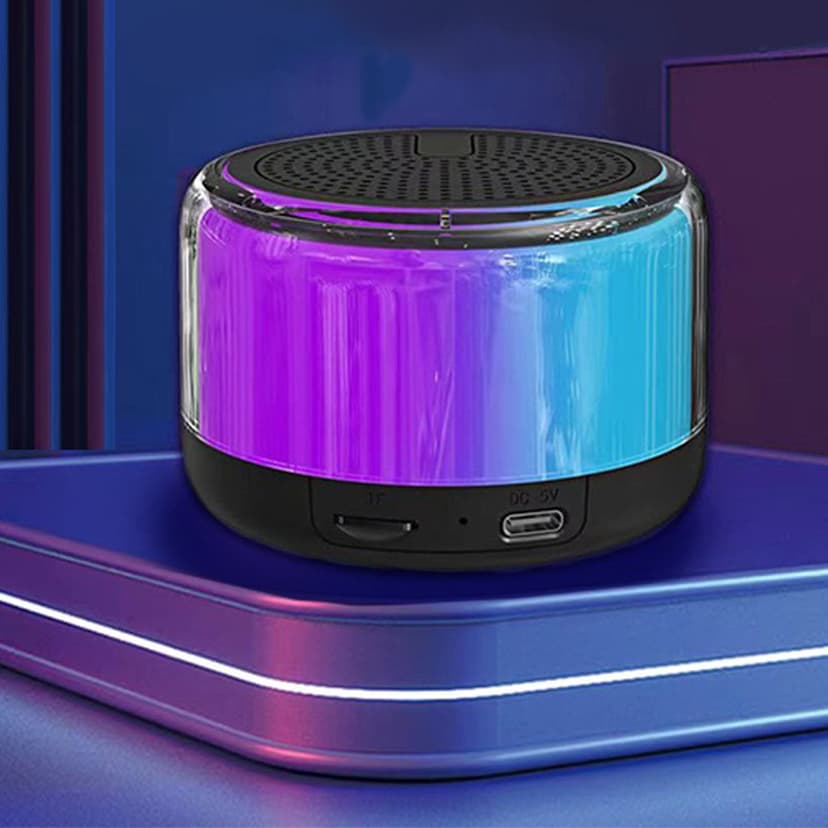 Bluetooth Speaker, Xinsrenus Small Bluetooth Audio Teenage Boys Gift, Cool Night Light Portable Outdoor Plug-In Bluetooth Speaker, HIFI Sound Quality Wireless Charging Speaker Devices in Series for