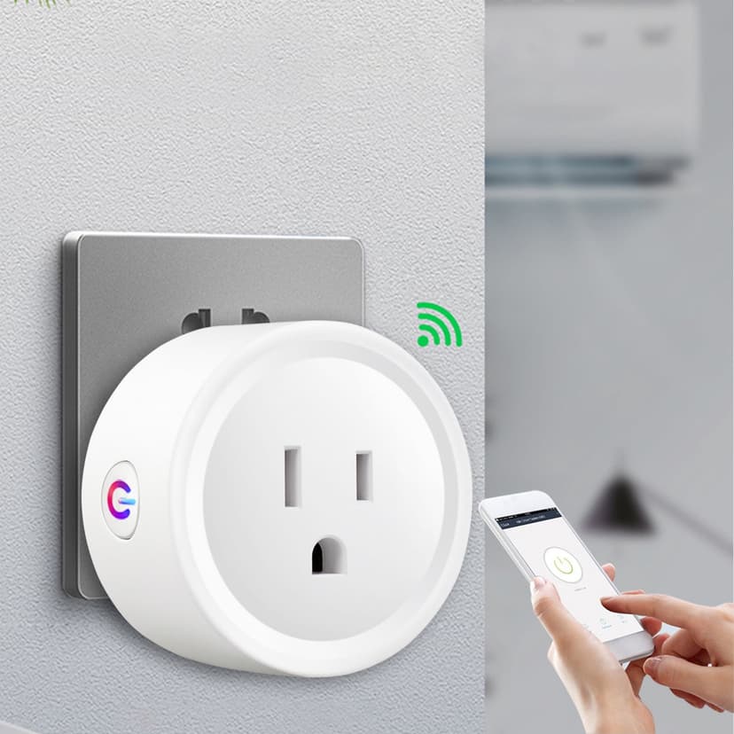 TIMIFIS Smart Plug WiFi Outlet With Remote Control & Timer Function Work With & Assitant 10A Smart Socket No Hub Required 2.4G Wi-Fi On-ly -