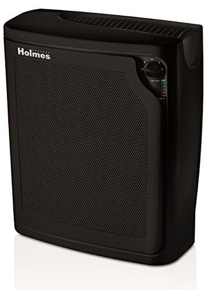 Holmes kzdkc Large Room 4-Speed True HEPA Air Purifier, Medium, Black