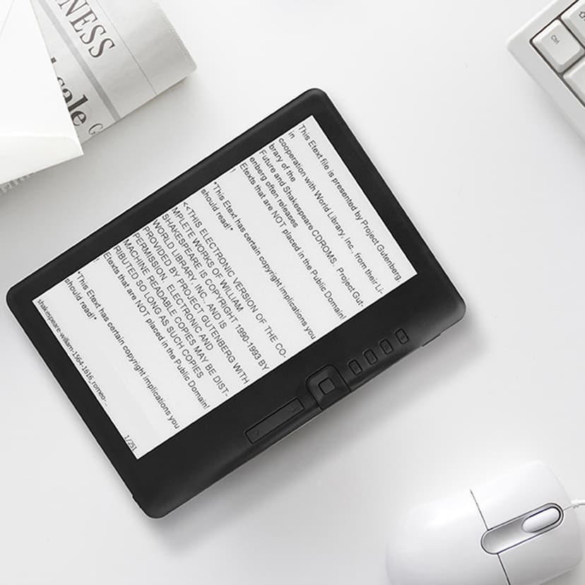 Waterproof E-Book Reader, Electronic Book 2100mAh Large Battery Non-reflection For XP For Win 7/10 For Vista