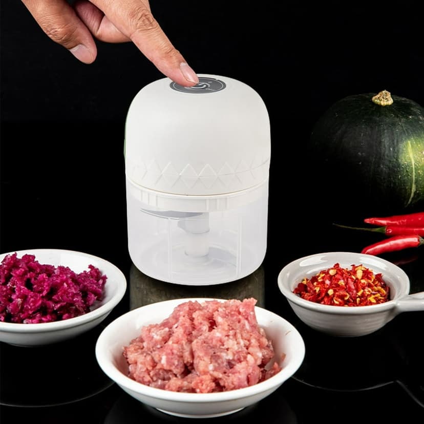 MesaSe Wireless Portable Mini Food Chopper Small Electric Food Processor Garlic Veggies Dicing Mincing Puree Baby Food Maker – Quick Convenient Ideal for Home Cooking Meal Pre