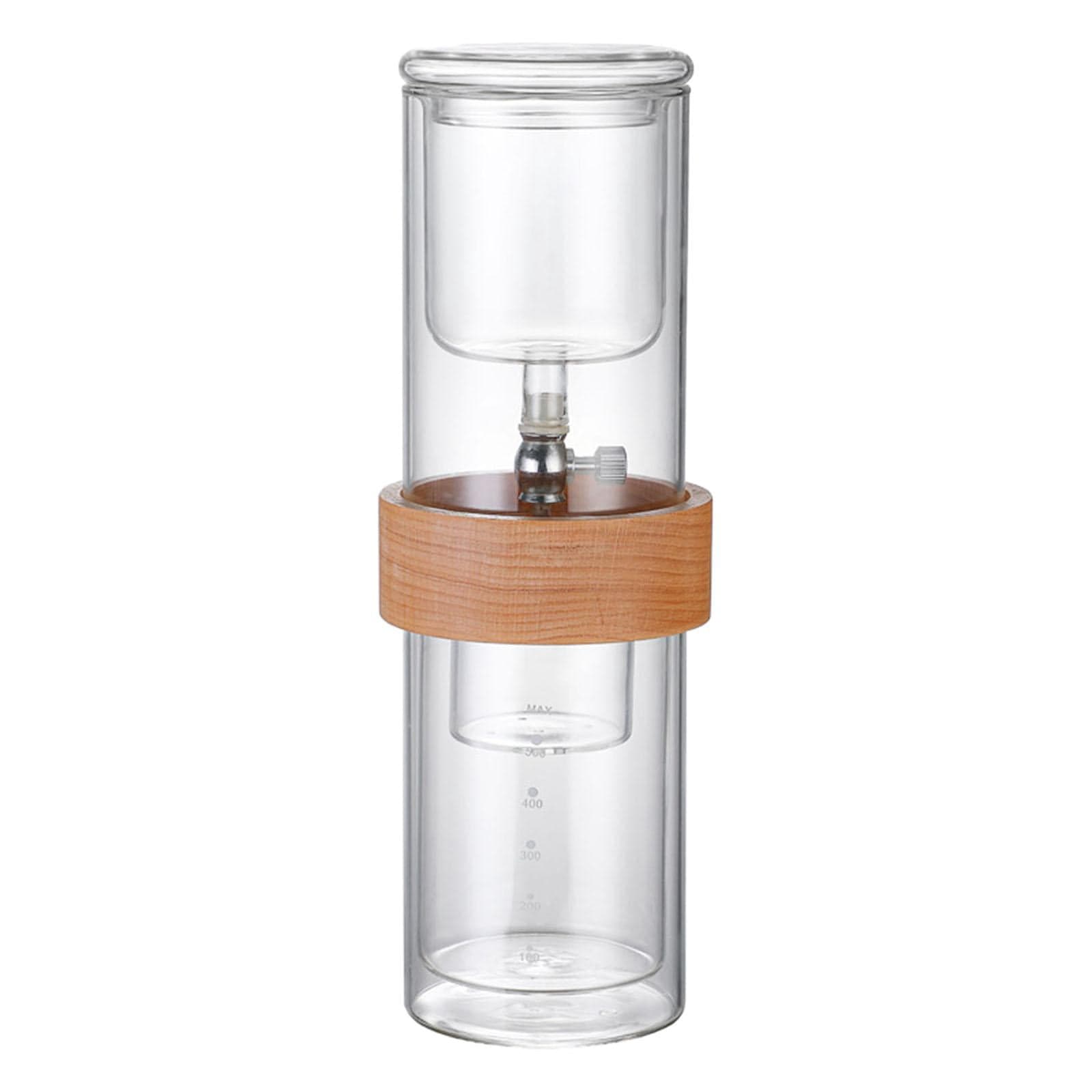 Glass Ice Drip Coffee Pot 500ml Portable Cold Drip Coffee Maker for Office
