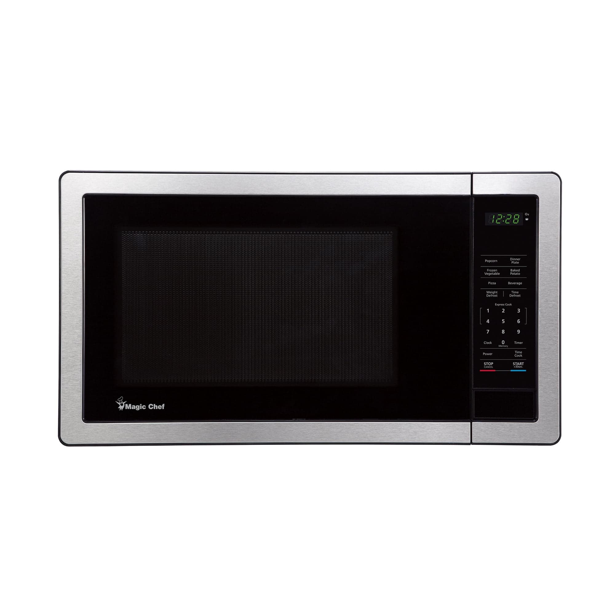 Magic Chef MC110MST Countertop Microwave Oven, 1,000 Watts, Stainless Steel