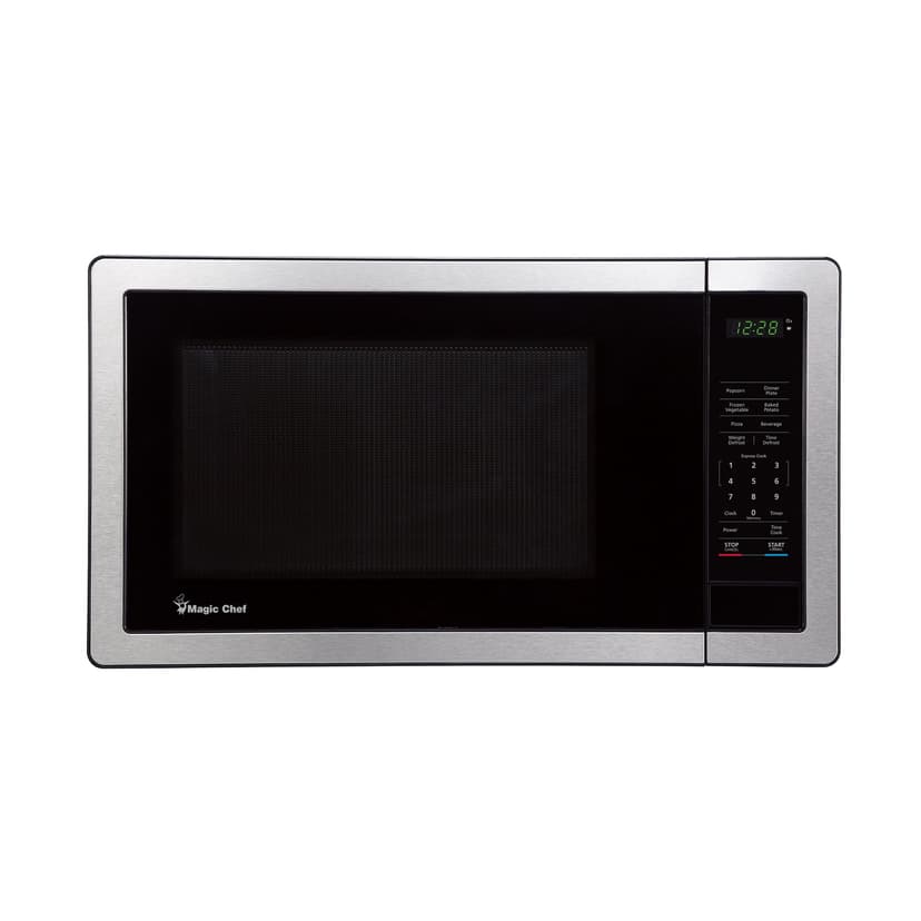 Magic Chef MC110MST Countertop Microwave Oven, 1,000 Watts, Stainless Steel