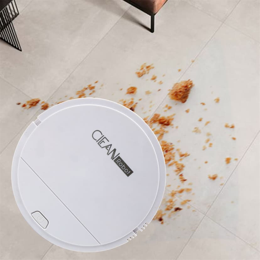 Wzzjkit Robot Turbine Exhaust and Mop Combo 3 in 1 Robotic Turbine Exhaust Cleaner with Dustbin/Clean Up Fine and Hair Hair Strands Ideal for Hard Flat Ground
