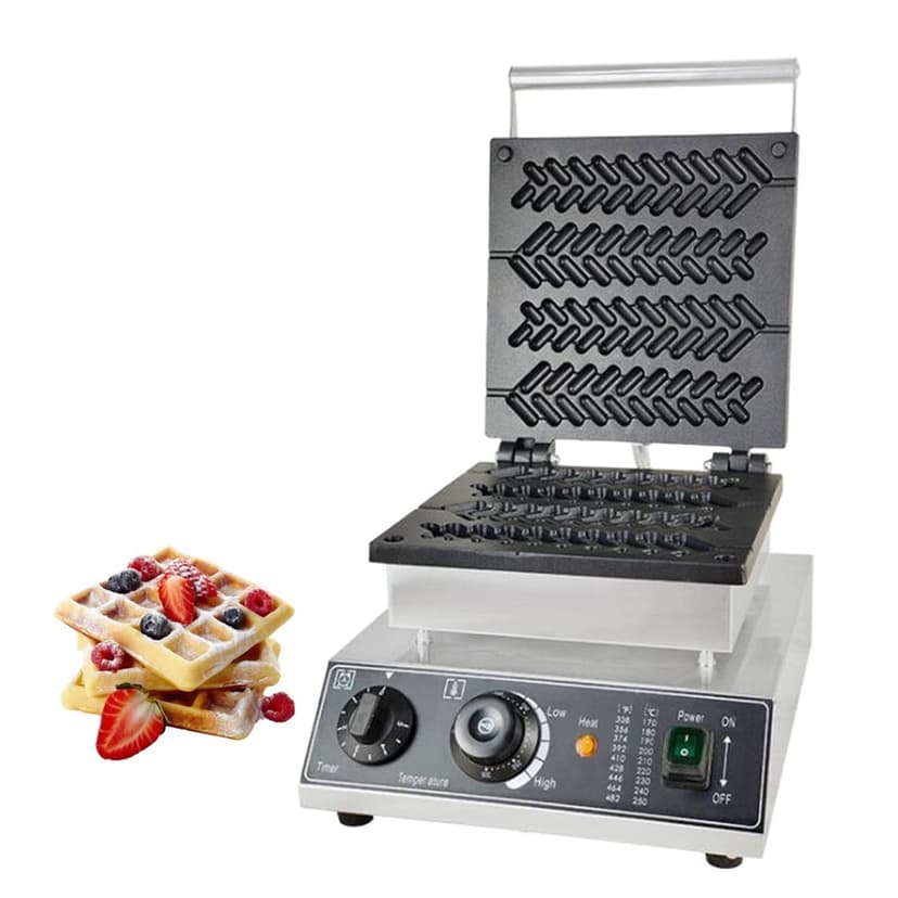 Electric Waffle Maker 4PCS Wheat Type Waffle Machine 1600W Waffle Making Machine ,Long Lasting