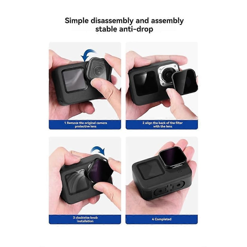 NEEWER ND Filter Set for GoPro Hero 9, 10, Action Camera Accessories