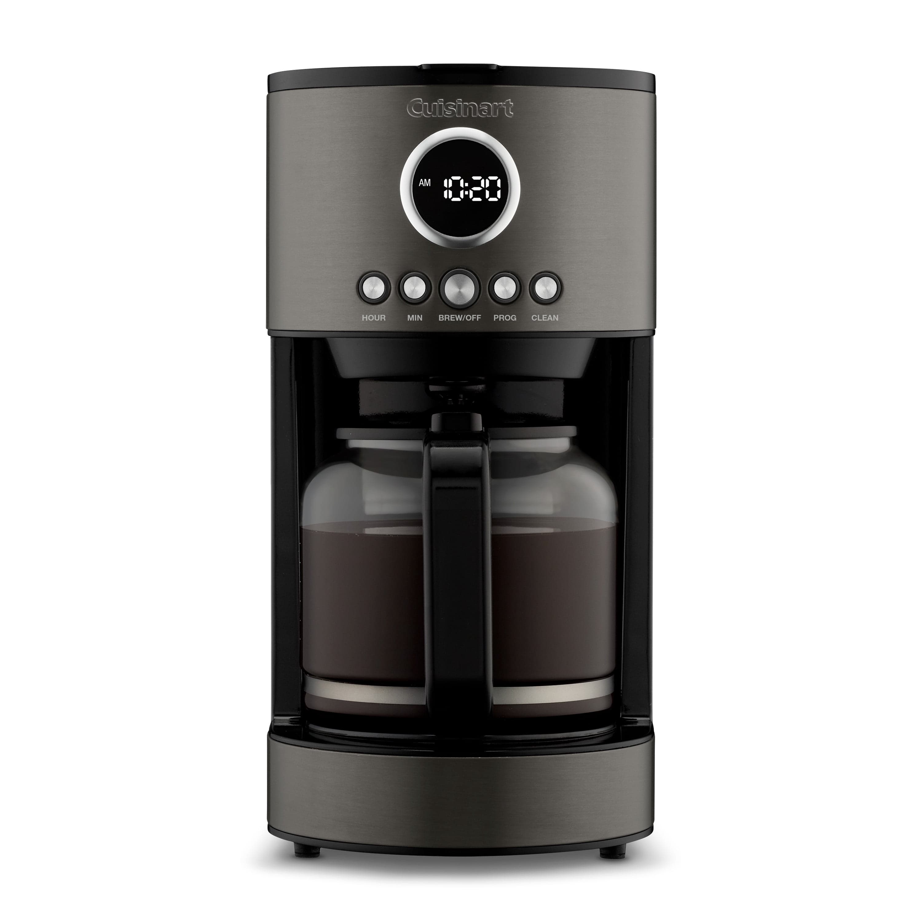 Cuisinart DCC‑1220BKSC 12‑Cup Programmable Drip Coffee Maker, Black Stainless Steel