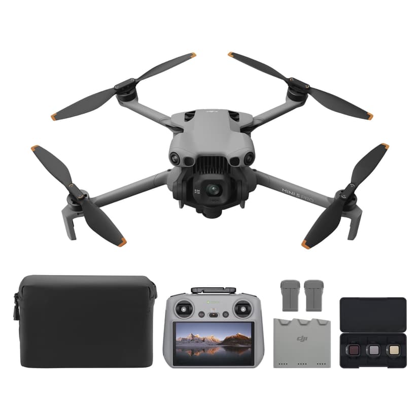 Refurbished DJI Mini 5 Pro Fly More Combo, Drone with 1-Inch CMOS Sensor, 4K/60fps HDR Video, Omnidirectional Obstacle Sensing, ActiveTrack 360, 225 Gimbal Rotation, DJI RC 2, Three Batteries