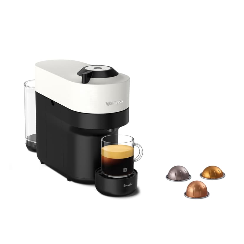 Nespresso Vertuo Pop Coffee and Espresso Machine Coconut White by Breville 6 Coffee Sizes