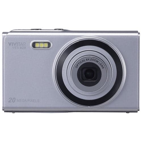 Vivitar VES829 20MP 8x Optical Zoom Digital Camera - Silver -Open Box