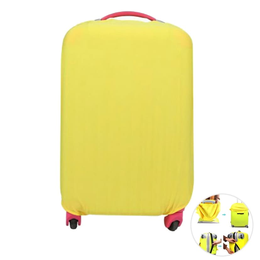HLONKElastic Travel Luggage Cover Suitcase Trolley Case Protective Bag Protector for 26-30 Inches (Yellow)