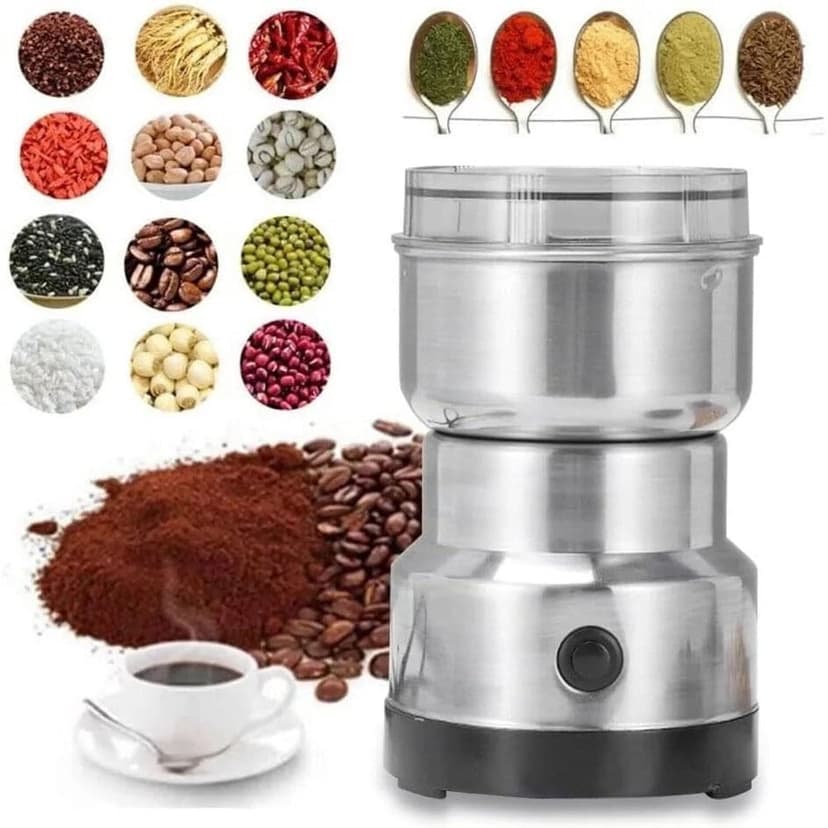 DEBGFS Grinder Household Mini Stainless Steel Electric Herb Pulverizer Four Edged Blade 150W High Power Ultrafine Coffee Triturator,none,none
