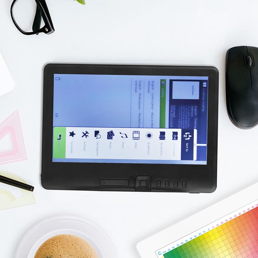 E Reader, 16:9 Electronic Book Reader With 7in Color TFT LCD Screen, HD 800x480 E Reader With Protective Cover, E Paper For EPUB PDF TXT, Support Up To 16GB Memory Card Expansion