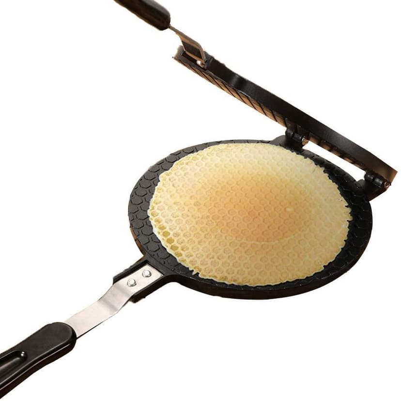 Jinsinto Waffle maker machine with non-stick laminated Teflon coating, easy to clean 7 unique waffle discs, for breakfast and gas oven only