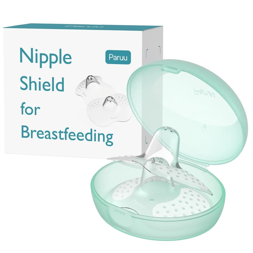 Paruu Contact Nipple Shields, Butterfly Silicone Breastfeeding Nipple Shields, Include Carry Case (20mm)