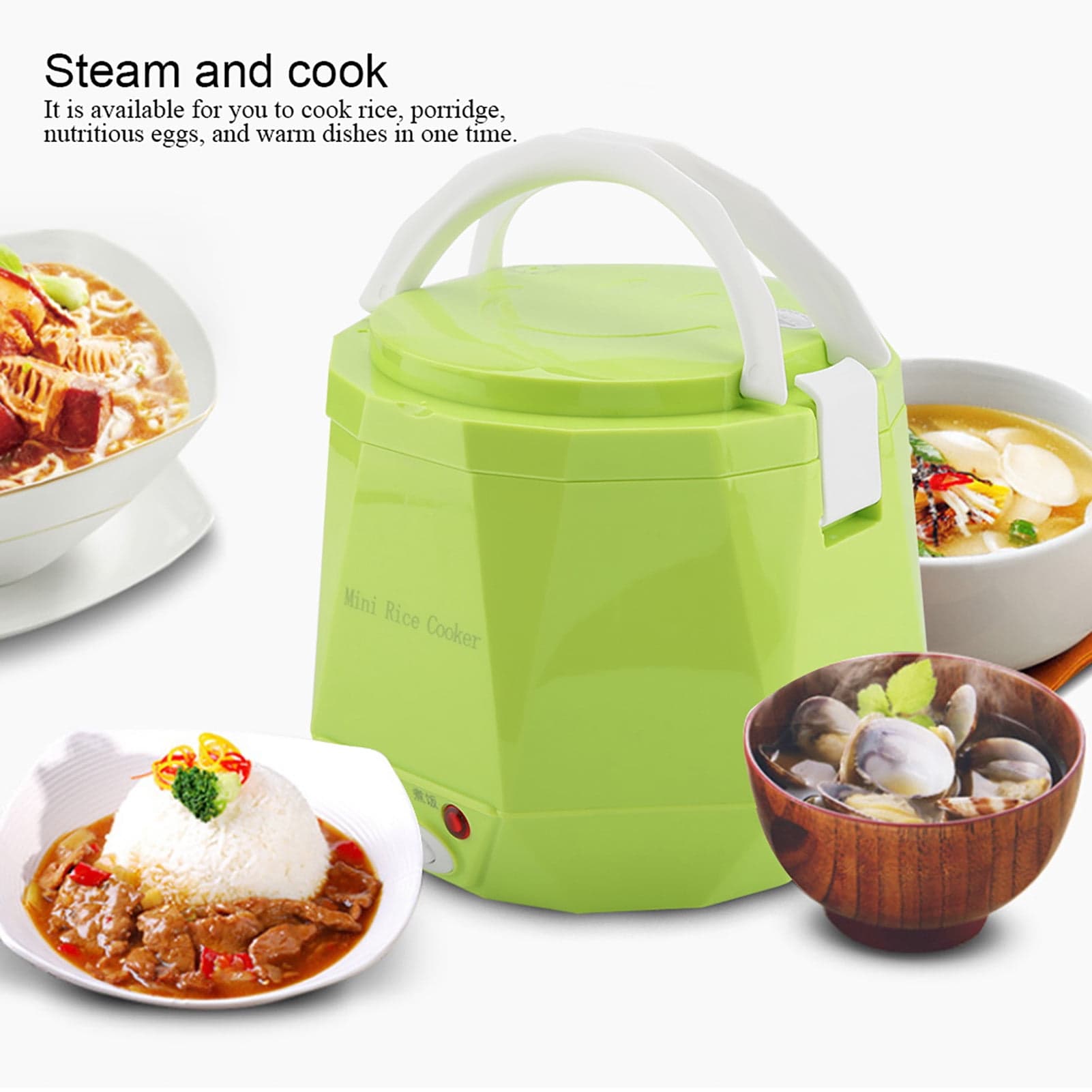 Food Steamer,24V 140W 1.3 L Portable Rice Cooker Multifunctional Rice Cooker Highly Versatile