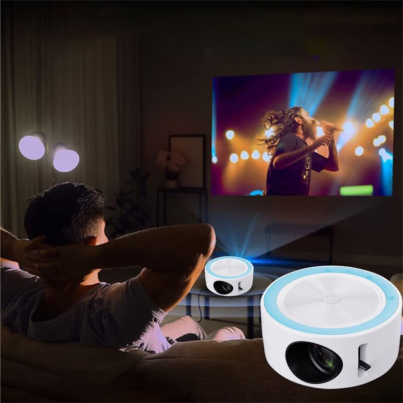 PEONAVET Projector Projector Projector Projector Mini Projector, Portable 1080p Projector, Outdoor Movie Projector Home Movie LED Video Projector, Movie Projector with USB Interface and Remote Control