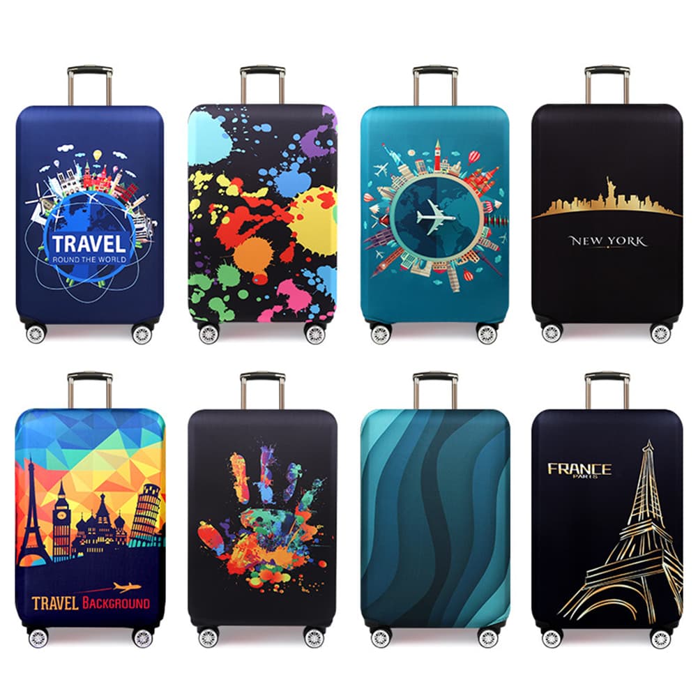 Harmtty Flower Print Elastic Dust Proof Luggage & Luggage Sets, S 9