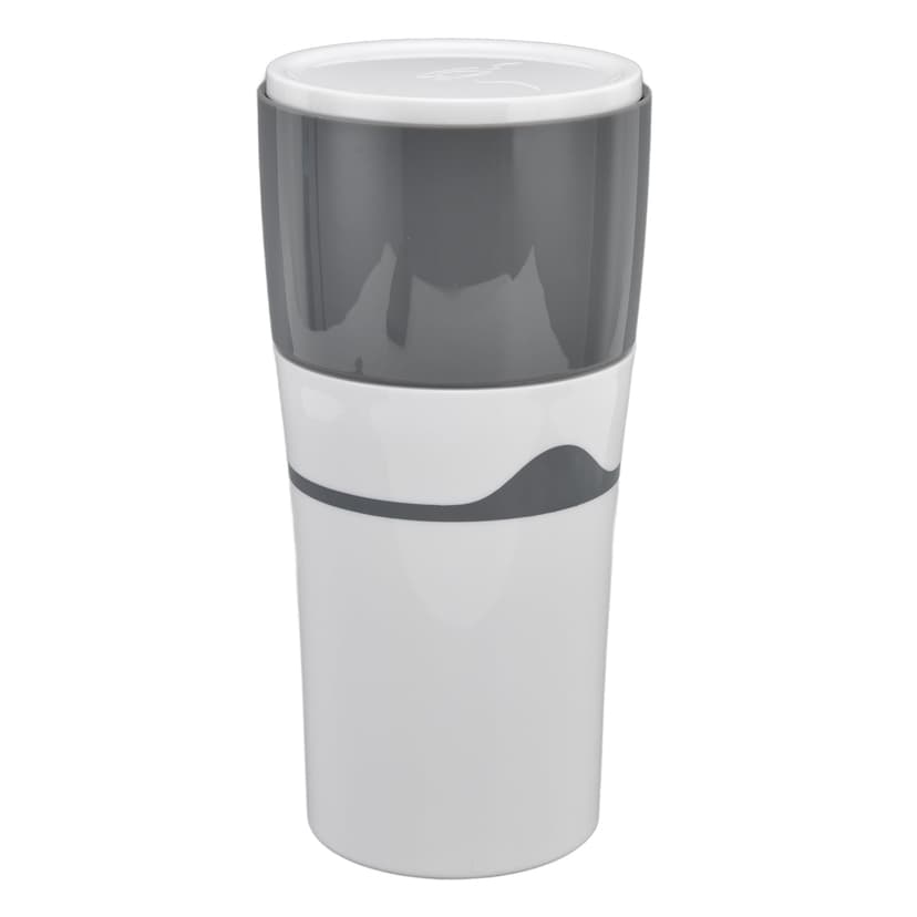 450ml Portable Drip Coffee Maker Travelling Drip Coffee Machine for K Cup CapsulesGray White