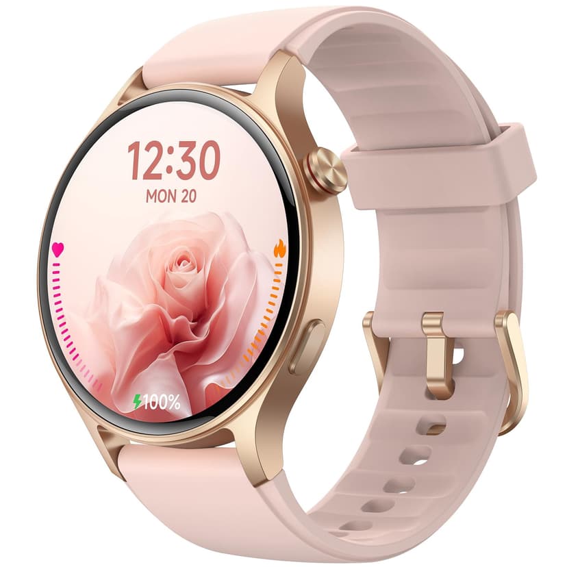 Fitpolo Smart Watch for Women,1.3" AMOLED Touchscreen Fitness Tracker, Make/Answer Calls, Heart Rate SpO2 Monitor, IP68 Waterproof, Sleep & Activity Tracking Smartwatch for Andro