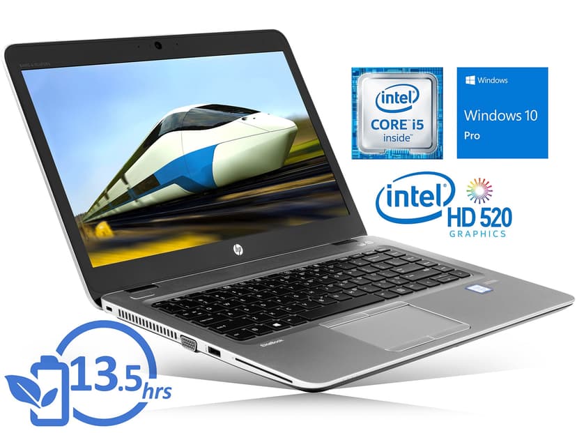 HP EliteBook 840 G3 Notebook, 14" FHD Display, Intel Core i5-6300U Upto 3.0GHz, 8GB RAM, 256GB SSD + 1TB HDD, VGA, DisplayPort, Card Reader, Wi-Fi, Bluetooth, Windows 10 Pro