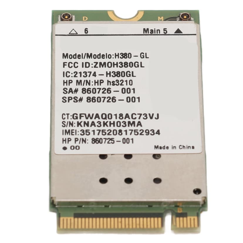Card, M.2 Module H380 GL HSPA+ Plug And Play For 840 820 G4 G3