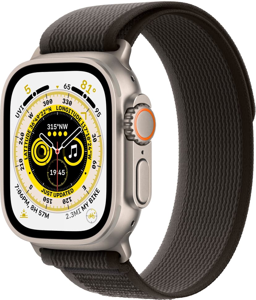Refurbished Apple Watch Ultra 49mm Titanium - Black Trail Loop MQF43VC/A