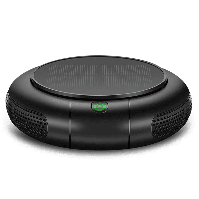 USB Solar Car Air Purifier with HEPA Filter,1200mAh,Negative Ion Generator,PM2.5 & Smoke Removal for Fresh Interior Air,1 * car air purifier