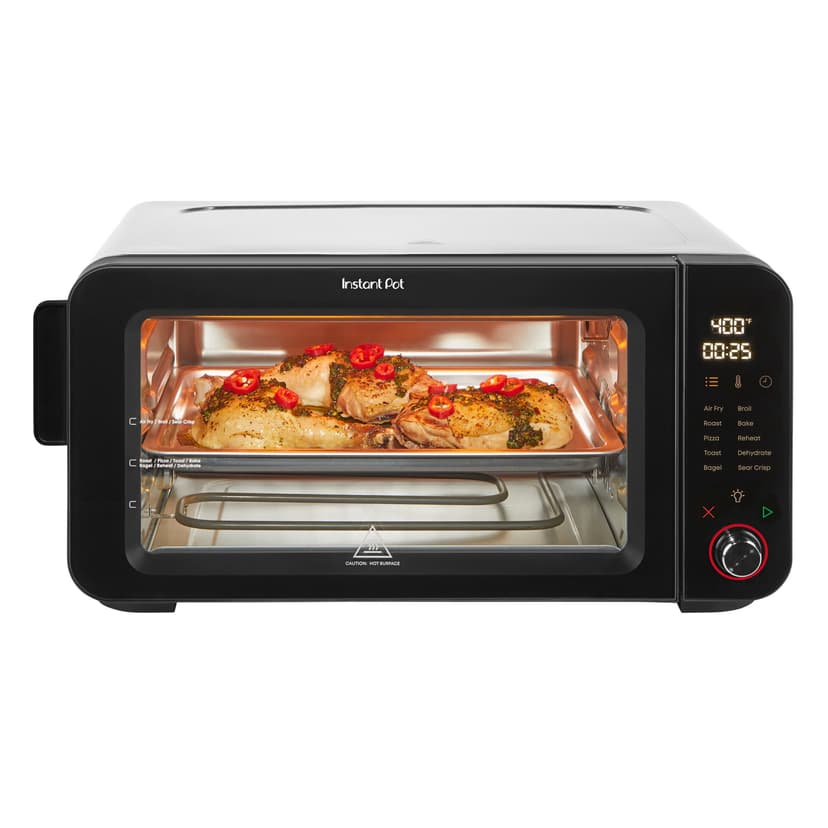 Instant Pot 6-Slice InstantHeat 10-in-1 Air Fryer Toaster Oven, Air Fry, Roast, Bake, Sear Crisp, Toast, Bagel, Broil, Dehydrate, Reheat, and Make Pizza