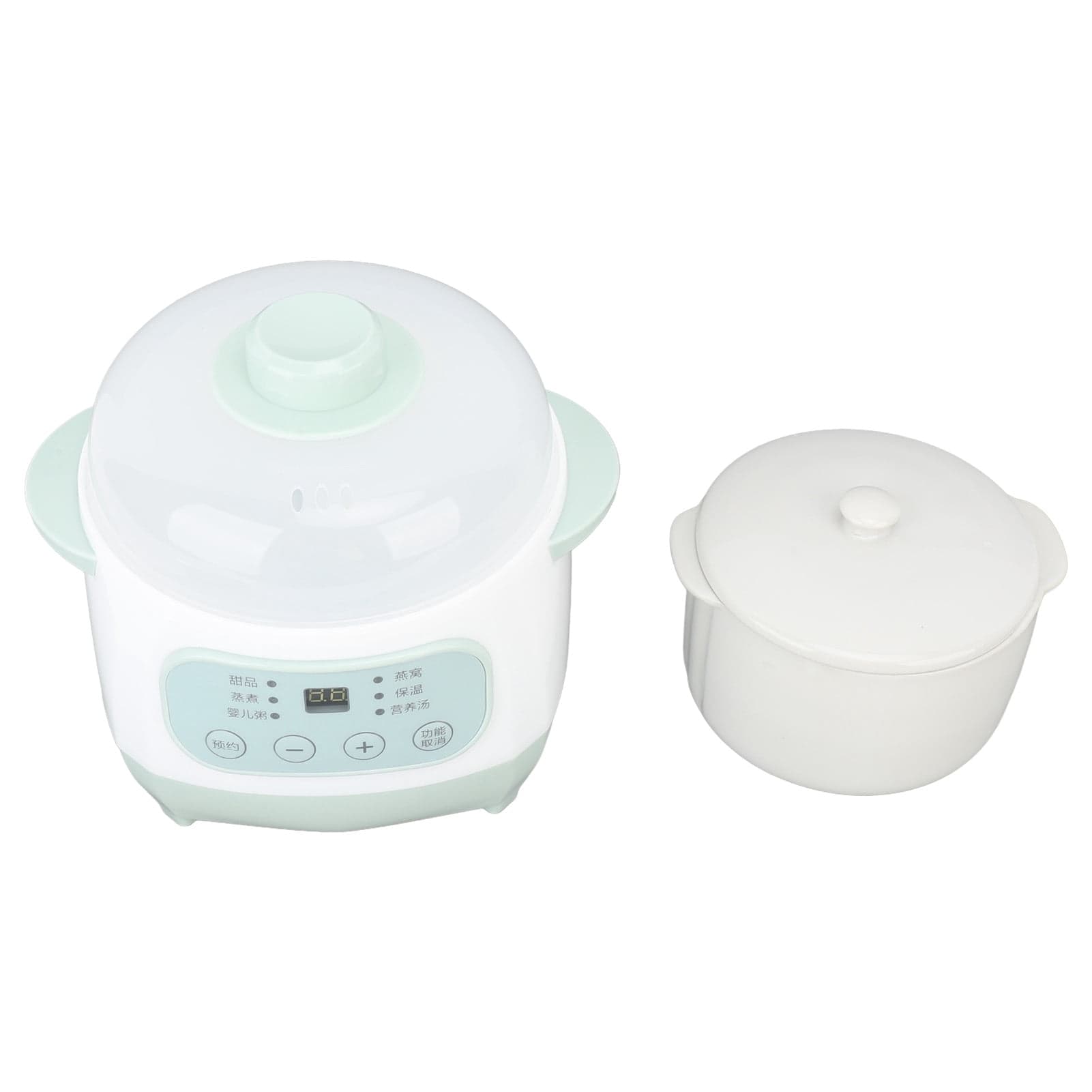 1L Slow Cooker, 200W Slowcooker With Ceramic Interior Pot, Timing Electric Slow Stew Cooker Small Slow Cookers for Cooking