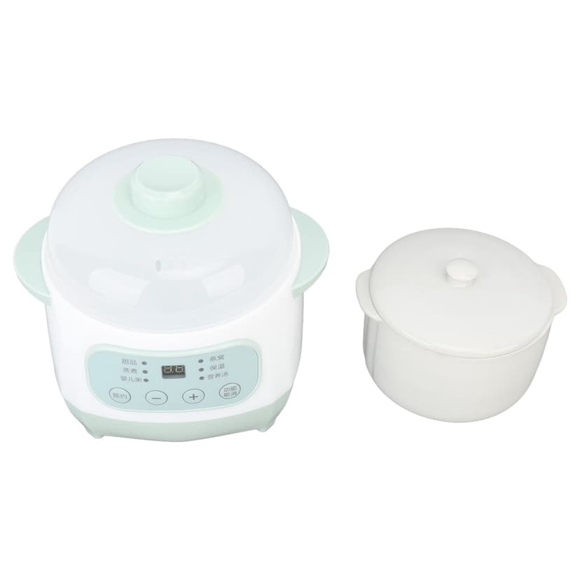 Slow Cooker, Ceramic ABS Small Slow Cooker for Apartment US Plug 110V