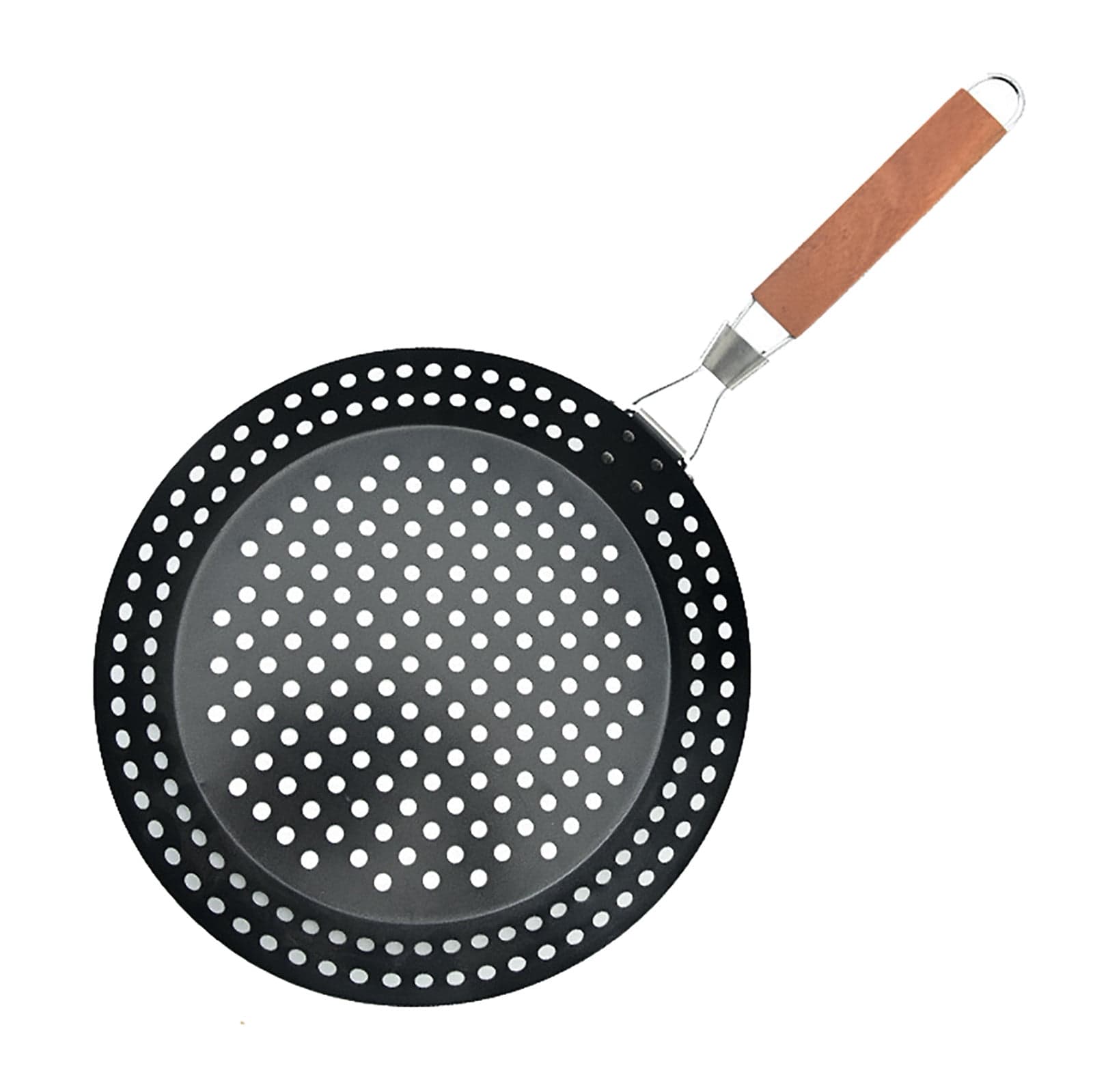 Square Grill Pan with Folding Handle for Indoor BBQ Grilling Skillet for Pizza Chapati Vegetables and Seafood