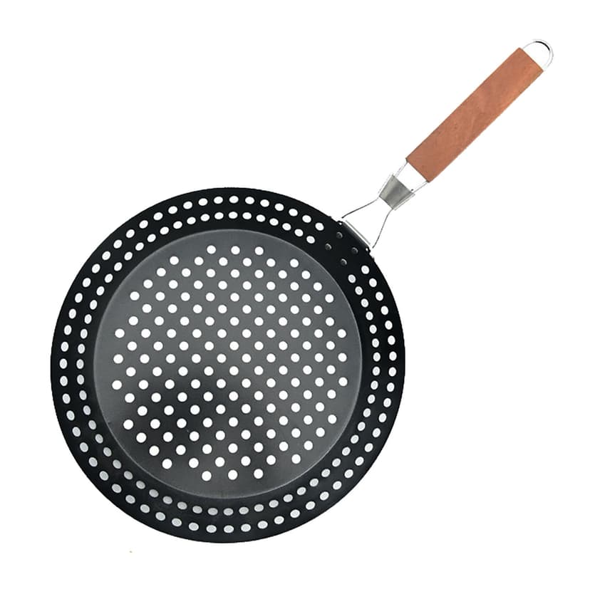 Grill Pan With Folding Handle Bbq Pan Grill Pan Indoor Square Bbq Grilling Pan Grill Skillet Pizza Grill Pan (11") Grill Pan For Fry Chapati Cooking Vegetables And Seafood Baking Trays Trays