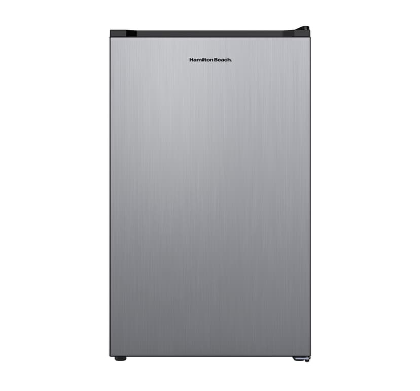 Hamilton Beach 4.3 Cu.Ft Mini Fridge, All Refrigerator (No Freezer), Compact Refrigerator, Energy Star, Reversible Door, Stainless Steel