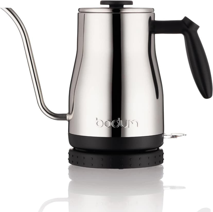 Bodum Bistro Gooseneck Electric Water Kettle, 34 Ounce, Chrome, Stainless Steel