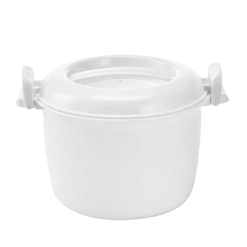 TAILTOSS Insulated Microwave Rice Cooker White for Storage and Cooking Versatile Microwave Cooker